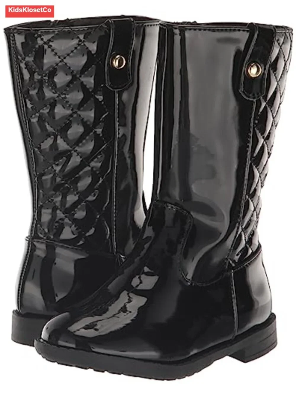 Gymboree Girls Knee High Faux Leather Riding Boots with Side Zipper